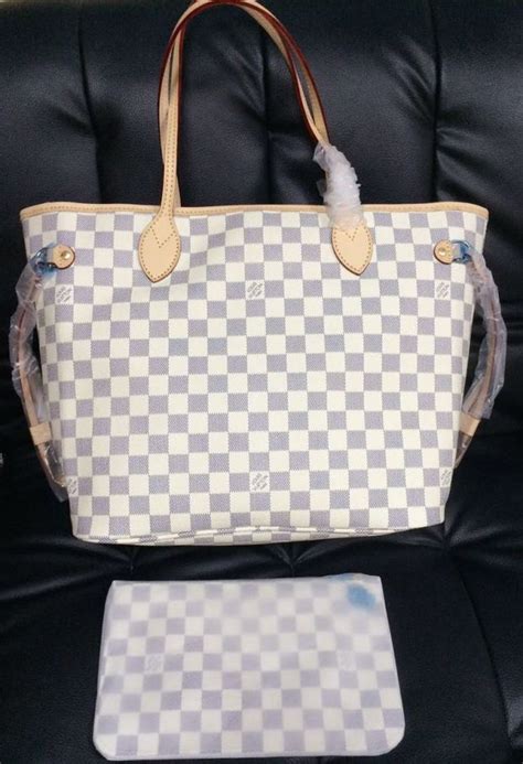 louis vuitton neverfull damier fake vs real|authentic louis vuitton damier azur.